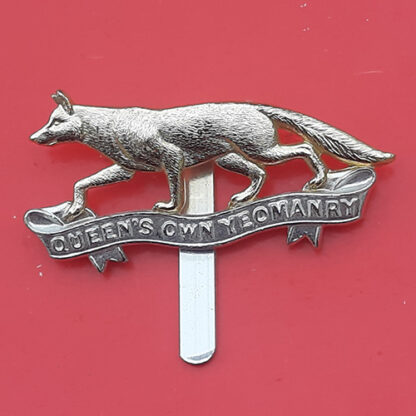 The Queen's Own Yeomanry - Gold & Silver Anodised Cap Badge