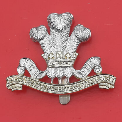 The Cheshire Yeomanry - Gold & Silver Anodised Cap Badge
