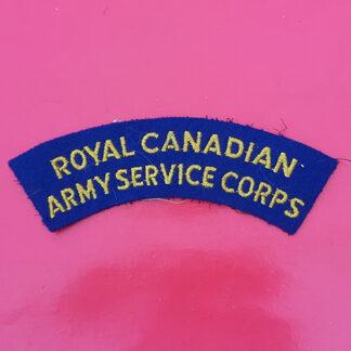 (Canada) The Royal Canadian Army Service Corps - Cloth Shoulder Title