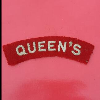 The Queen's Regiment - Cloth Shoulder Title