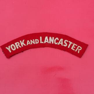The York & Lancaster Regiment - Cloth Shoulder Title