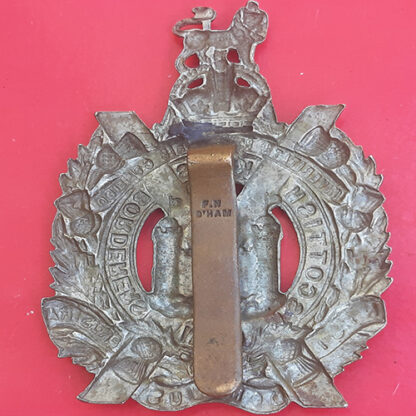 The King's Own Scottish Borderers - King's Crown White Metal Cap Badge - Image 2