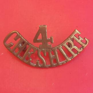 The 4th Cheshires - Gilding Metal Shoulder Title