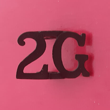 The 2nd Gurkha Rifles - Blackened Brass Shoulder Title