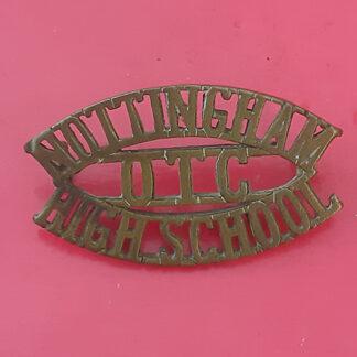 Nottingham High School Officer Training Corps - Gilding Metal Shoulder Title