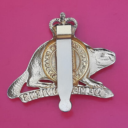 (canada) The Royal 22nd Regiment (Canadien Francais) - Queen's Crown Bi-Metal Cap Badge - Image 2