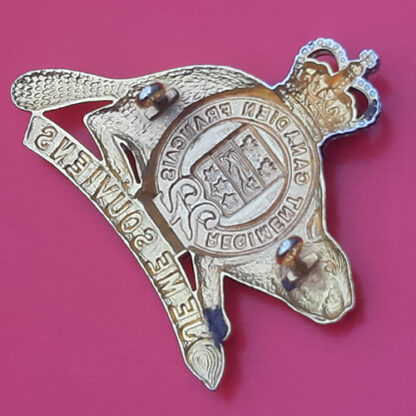 (canada) The Royal 22nd Regiment (Canadien Francais) - Queen's Crown Bi-Metal Cap Badge - Image 2