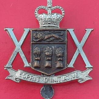 (Canada) The 20th South Saskatchewan Dragoons - Queen's Crown Bi-Metal Cap Badge