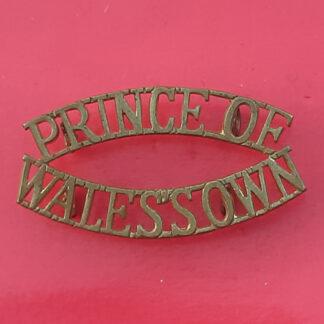 The Prince Of Wales' Own Regiment Of Yorkshire - Gilding Metal Shoulder Title
