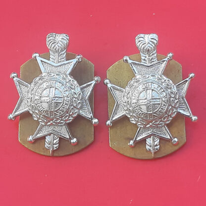 The Royal Sussex Regiment - Silver Anodised Collar Badges