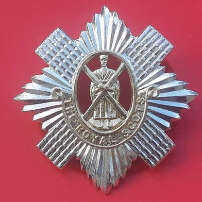 Royal Scots - Silver & Gold Anodised Cap Badge