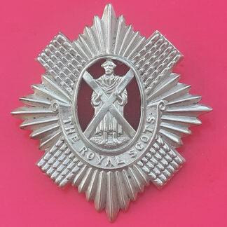 The Royal Scots Territorial Force - White Metal Cap Badge