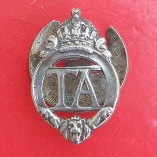 The Territorial Army - King's Crown Silver Button Hole Badge