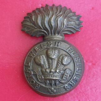 The Royal Welsh Fusiliers - Economy Issue Gilding Metal Cap Badge