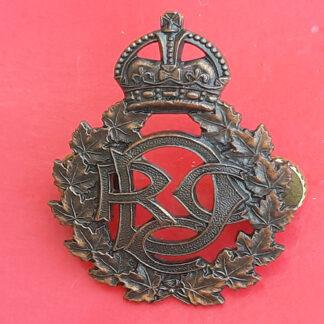 (Canada) Canadian Royal Dental Corps - King's Crown Bronzed Cap Badge