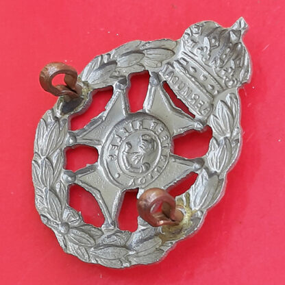 The Bermuda Volunteer Rifles - Small White Metal Side Cap Badge - Image 2