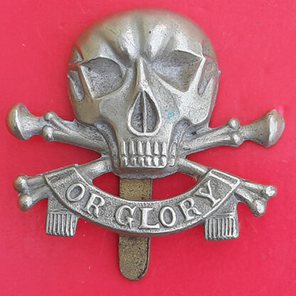 17th/21st Lancers - White Metal Cap Badge