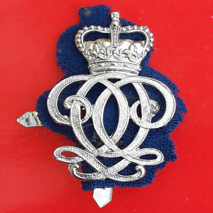 The Queen's Own Hussars - Queen's Crown Chromed Arm Badge
