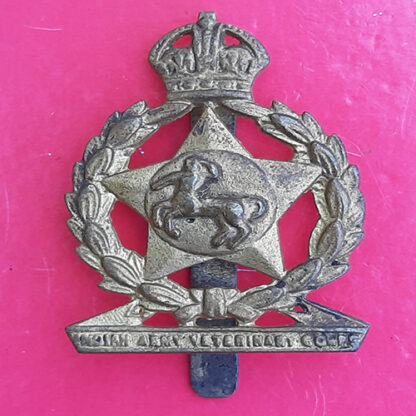 (India) Indian Army Veterinary Corps - Cast Bi-Metal Cap Badge