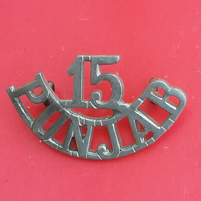 (India) The 15th Punjabi's - White Metal Shoulder Title