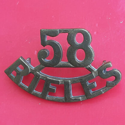 (India) 58th Vaughan's Rifles - Cast Shoulder title