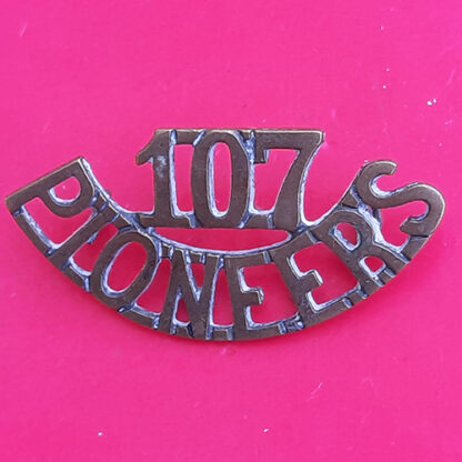 (India) 107th Pioneers - Gilding Metal Shoulder Title