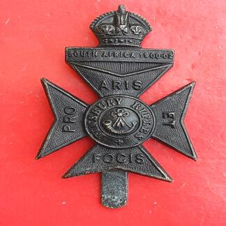 11th Battalion The Finsbury Rifles - Blackened Brass Cap Badge