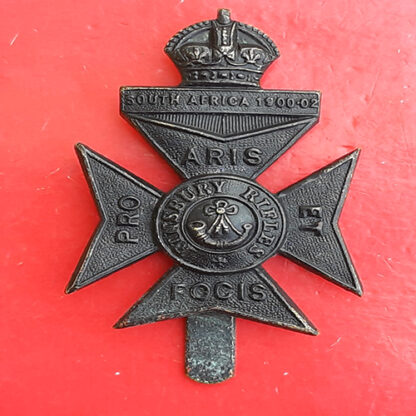 11th Battalion The Finsbury Rifles - Blackened Brass Cap Badge