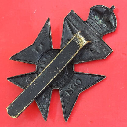 11th Battalion The Finsbury Rifles - Blackened Brass Cap Badge - Image 2