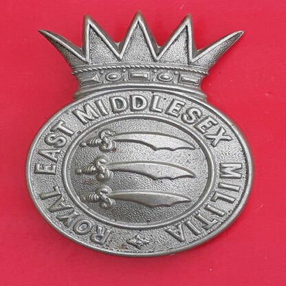 The Royal East Middlesex Militia - White Metal Cap Badge