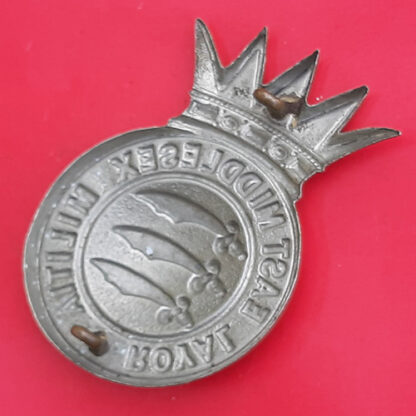 The Royal East Middlesex Militia - White Metal Cap Badge - Image 2