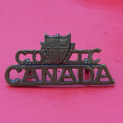 (Canada) The Laval Contingent (Canadian Officer Training Corps) - Gilding Metal Shoulder Title