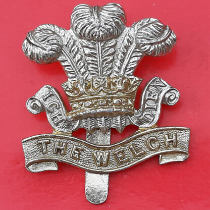The Welsh Regiment -  Gold & Silver Anodised Cap Badge