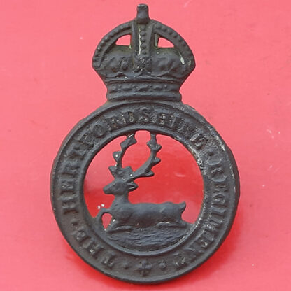 The Hertfordshire Regiment - Gilding Metal Cap Badge