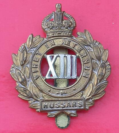 The 13th Hussars - King's Crown Bi-Metal Cap Badge