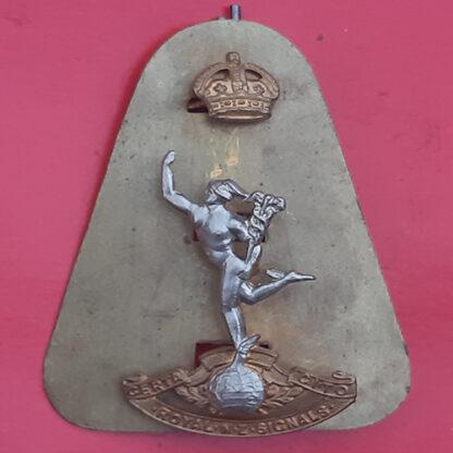(New Zealand) The Royal New Zealand Signals - King's  Crown Bi-Metal Cap Badge