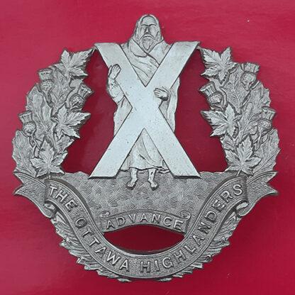 (Canada) The Ottawa Highlanders - White Metal Cap Badge