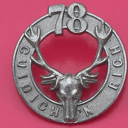 (Canada) The 78th Pictou Highlanders Militia - White Metal Cap Badge