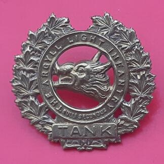 (Canada) The Argyll Light Infantry (Tank) - Gilding Metal Cap Badge