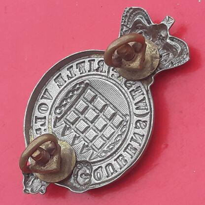 The Queen's Westminster Volunteers - Queen Victoria's Crown White Metal Pouch Badge - Image 2