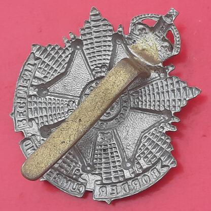 The 5th Border Regiment Territorials - King's Crown White Metal Cap Badge - Image 2