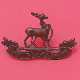 The Royal Warwickshire Regiment - Officer's Service Dress Bronze Collar Badge