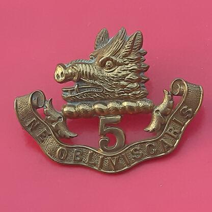 (Canada) The 5th Royal Scots Militia Of Canada - Gilding Metal Cap Badge