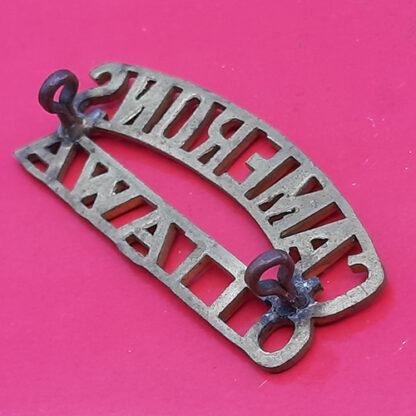 (Canada) The Cameron Highlanders Of Canada - Gilding Metal Shoulder Title - Image 2