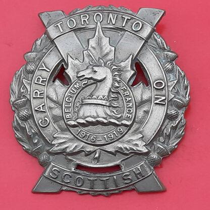 (Canada) The Toronto Scottish - White Metal Cap Badge