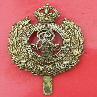 The Royal Engineers - Edward VII Gilding Metal Cap Badge