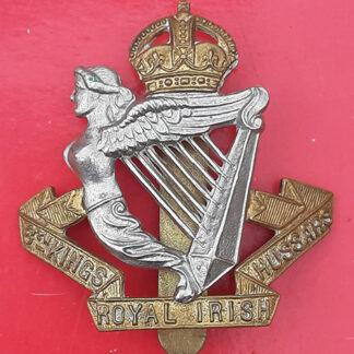 8th King's Royal Irish Hussars - King's Crown Bi-Metal Cap Badge