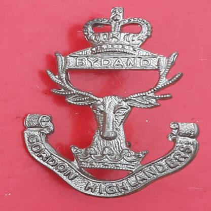 Gordon Highlanders - Queen's Crown White Metal Sporran Badge