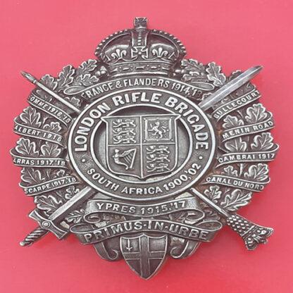 London Rifle Brigade - Officer's Silver Pouch Belt Plate