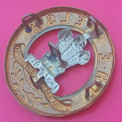 The Welsh Regiment - Bi-Metal Helmet Plate Centre - Image 2